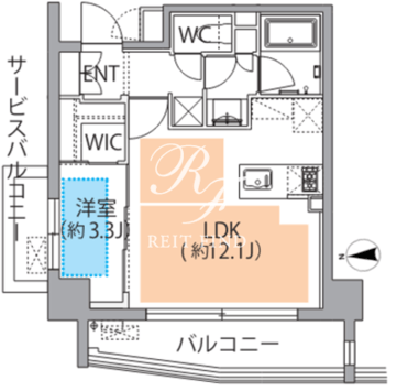 レスピール蓮根 407 間取り図