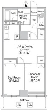 プライムアーバン町屋サウスコート 602 間取り図