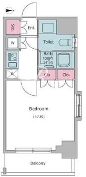 レジディア後楽園 702 間取り図