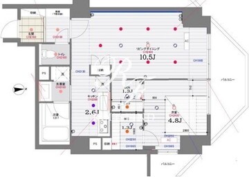 ドゥーエ東池袋 502 間取り図