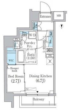 プライムブリス中野新橋 404 間取り図