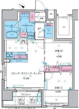 ジェノヴィア浅草2スカイガーデン 506 間取り図