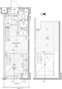 プレミアムキューブG北新宿DEUX 103 間取り図