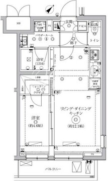 セジョリ鵜の木 416 間取り図