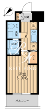 エコロジー潮見レジデンス 709 間取り図