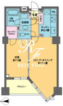 カスタリア高輪 218 間取り図