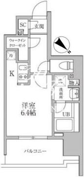 レジディア文京本郷3 605 間取り図