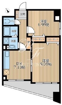 アブレスト西日暮里 802 間取り図