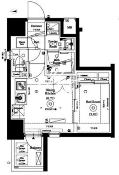 アークマーク梅屋敷アジールコート 305 間取り図