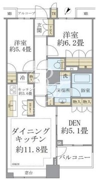 ブリリアマーレ有明タワー&ガーデン 1707 間取り図