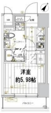 レガリス品川サウス 404 間取り図