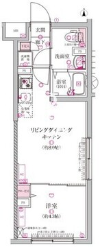 ラフィスタ豪徳寺 201 間取り図