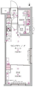 ラフィスタ豪徳寺 301 間取り図