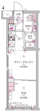 ラフィスタ豪徳寺 105 間取り図