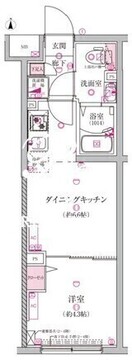 ラフィスタ豪徳寺 405 間取り図