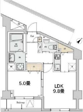 カスタリア本駒込 210 間取り図