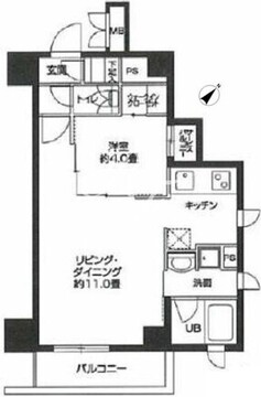 カスタリア用賀 301 間取り図