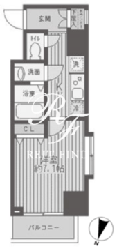 レジディア蒲田 1510 間取り図