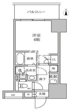 レジディア蒲田4 402 間取り図