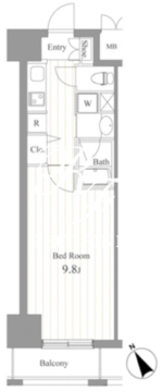 ジョイシティ蔵前 1304 間取り図