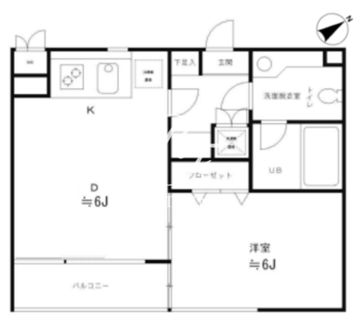 レジディア笹塚 320 間取り図