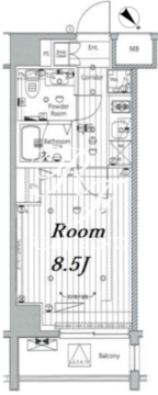 メイクス浅草イースト 505 間取り図