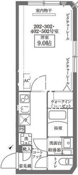 ココキューブ日本橋水天宮 402 間取り図