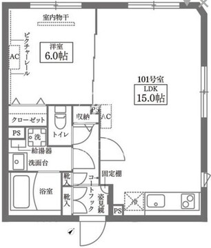 ココキューブ日本橋水天宮 101 間取り図