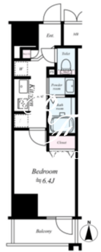 ライジングプレイス亀戸 1504 間取り図