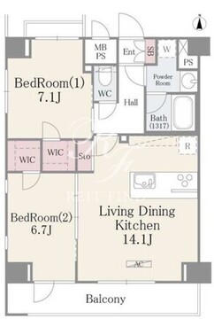 フォンターナ入谷 801 間取り図