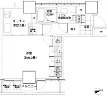 パークキューブ愛宕山タワー 2104 間取り図