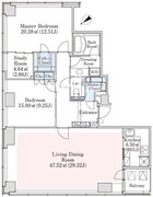 プラティーヌ新宿新都心 2102 間取り図