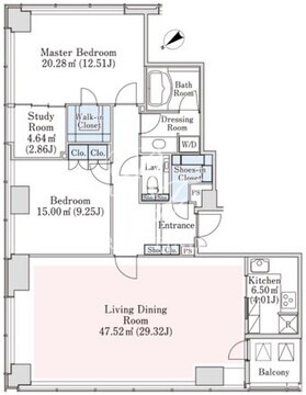 プラティーヌ新宿新都心 2102 間取り図