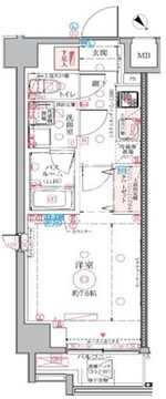 クレヴィスタ亀戸4 502 間取り図