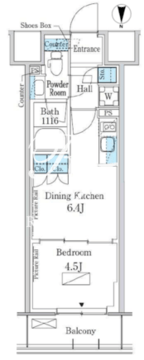 パークアクシス新宿百人町 735 間取り図