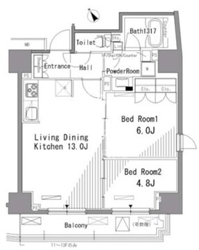 パークアクシス新板橋イースト 1203 間取り図