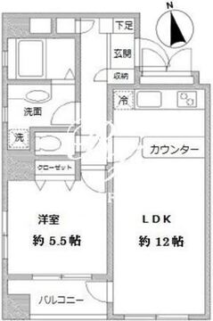 ラクラス田原町 1101 間取り図