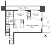 コンフォリア・リヴ板橋 1308 間取り図
