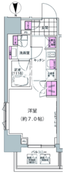 プレジリア東日本橋 407 間取り図