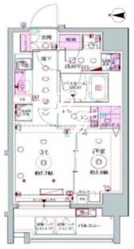 ラグディア北新宿 504 間取り図