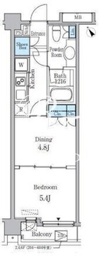 クインテット恵比寿 503 間取り図