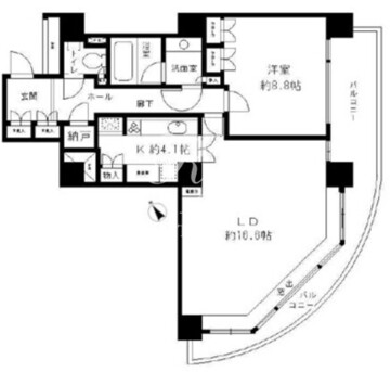 リバーポイントタワー 1505 間取り図