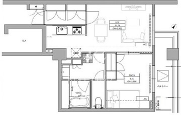 フロンティアテラス目黒 205 間取り図