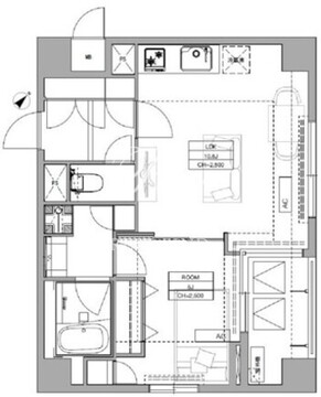 フロンティアテラス目黒 316 間取り図