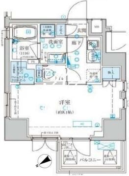 ベルシード門前仲町 703 間取り図