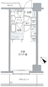 プライムアーバン豊洲 707 間取り図