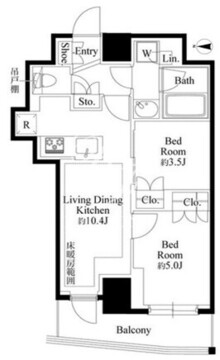 343レジデンス目黒2 402 間取り図