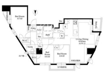 343レジデンス目黒2 501 間取り図