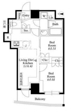 343レジデンス目黒2 502 間取り図