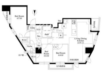 343レジデンス目黒2 601 間取り図